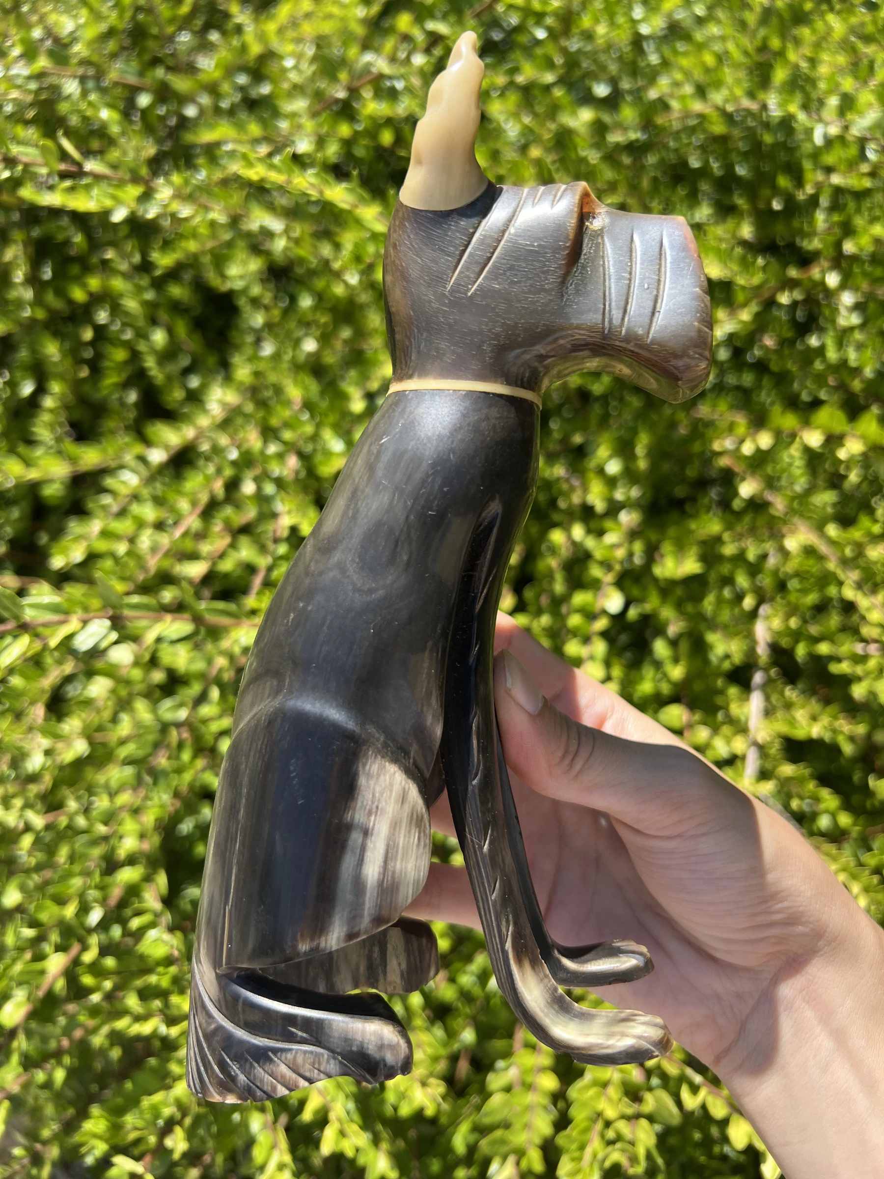 🐶 Statue chien sculptée 19,5 cm objet déco effet marbré vintage – photo 8